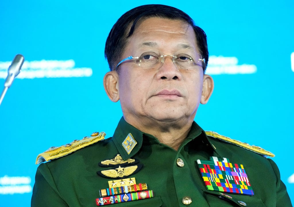 Myanmar’s junta chief Senior General Min Aung Hlaing. File photo: AFP Myanmar’s junta chief Senior General Min Aung Hlaing. File photo: AFP