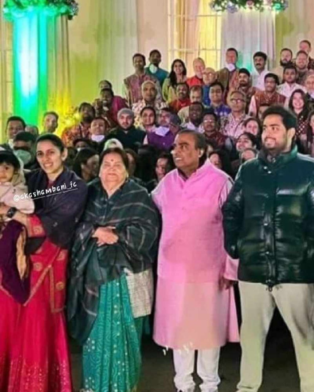 Many members of the Ambani family gathered to celebrate Prithvi’s lavish birthday. Photo: @akashambani_fc/Instagram