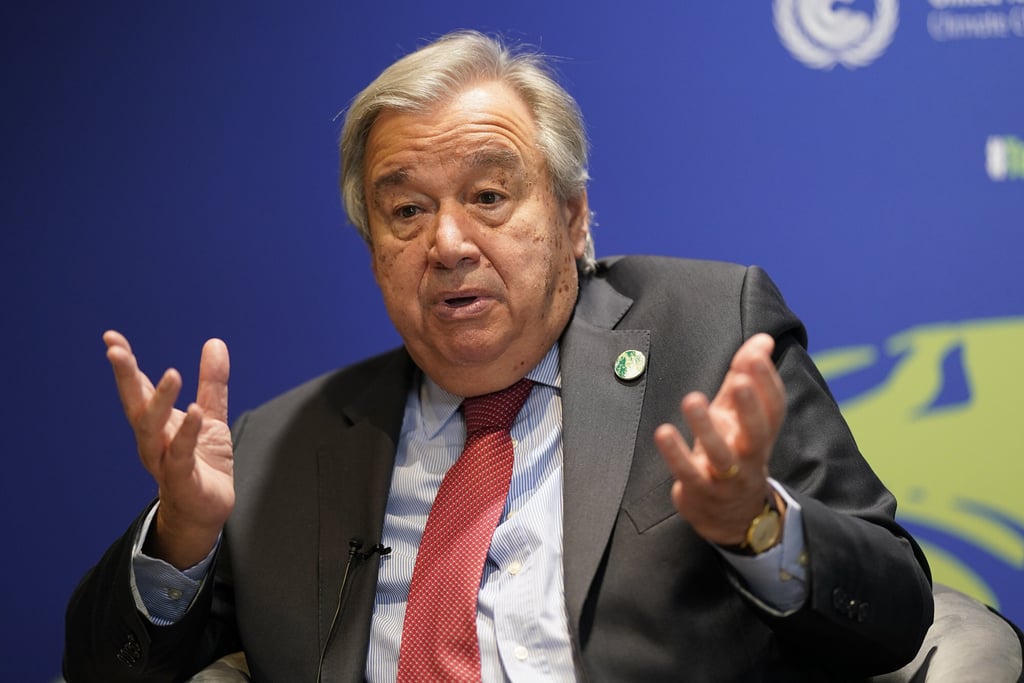 UN Secretary-General Antonio Guterres has called for an agreement ‘on an ambitious plan for the future to establish restrictions on the use of certain types of autonomous weapons’. File photo: AP