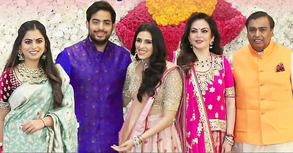 The Ambani family are known for throwing lavish parties. Photo: @mukeshh.ambani/Instagram