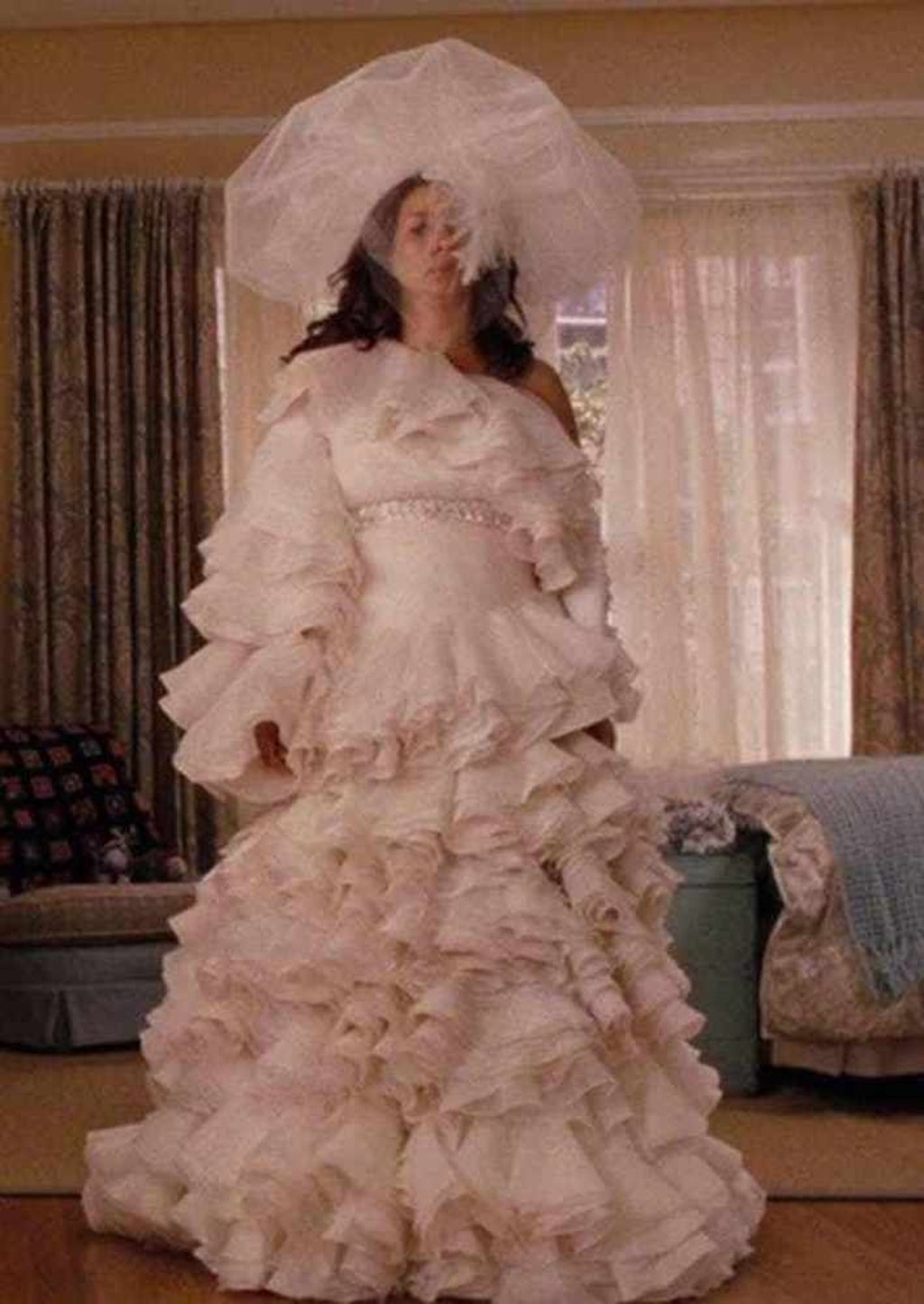 Bridesmaids movie dress designer shop