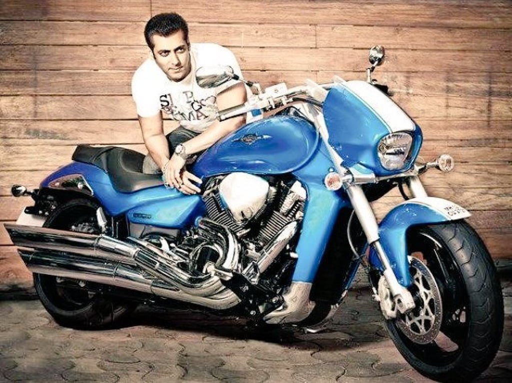 Bollywood actor Salman Khan owns several Suzuki and Yamaha bikes. Photo: @BeingKushSharma/Twitter
