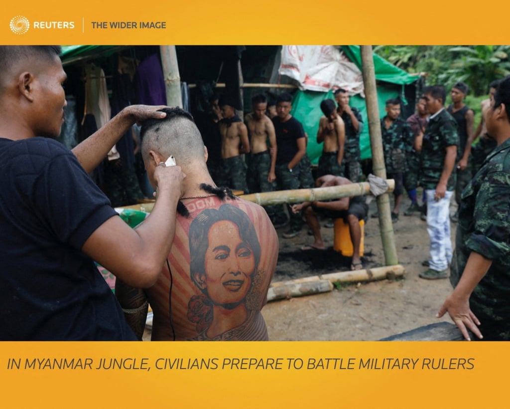 A secret jungle camp in Myanmar where civilians train with guerrillas to fight the country’s military. Photo: Reuters