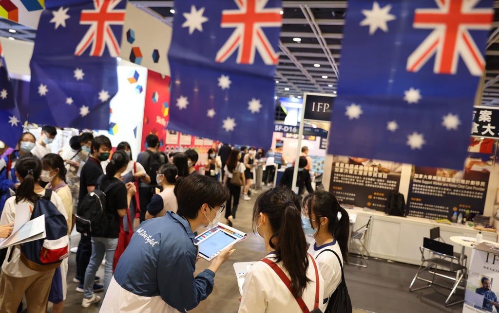 An education expo held at the Hong Kong Convention and Exhibition Centre in Wan Chai in July. Photo: Nora Tam