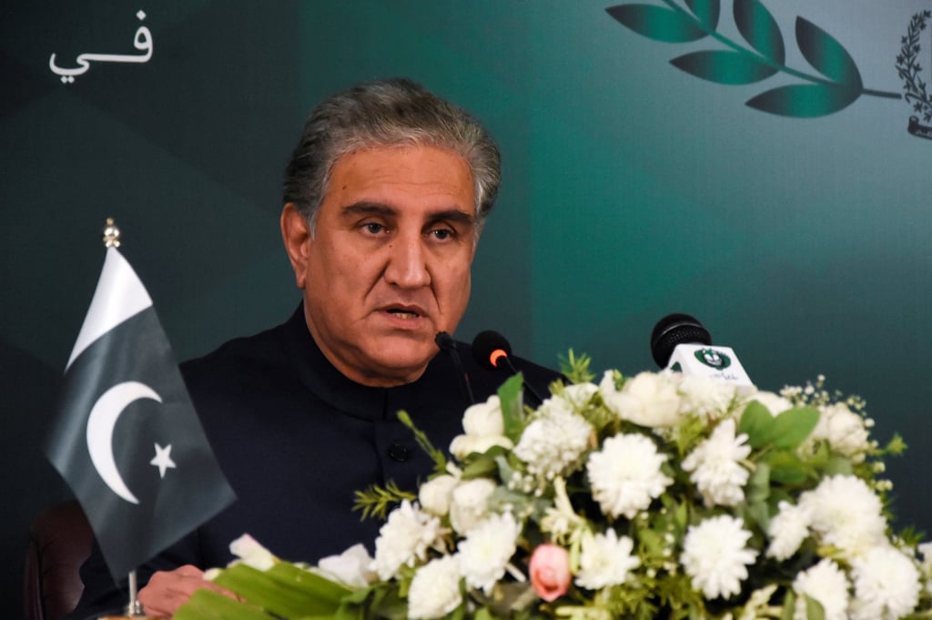 Pakistan’s Foreign Minister Shah Mahmood Qureshi in Islamabad, Pakistan on Sunday. Photo: Reuters