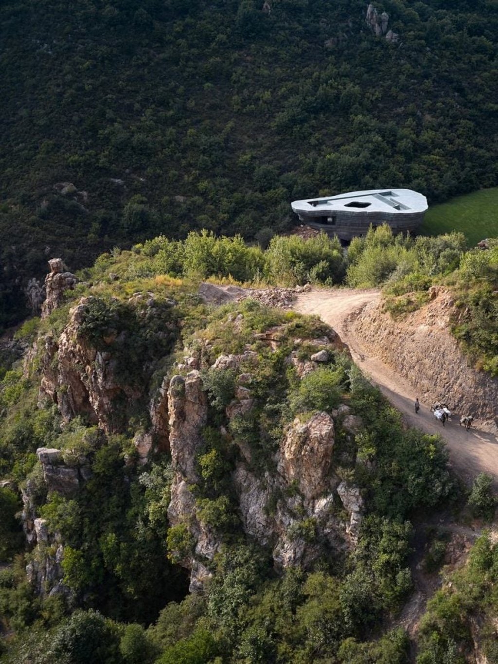 The Chapel of Sound, nestled at the bottom of a valley in mountains 150km from China’s capital, Beijing. Photo: Jonathan Leijonhufvud The Chapel of Sound, nestled at the bottom of a valley in mountains 150km from China’s capital, Beijing. Photo: Jonathan Leijonhufvud