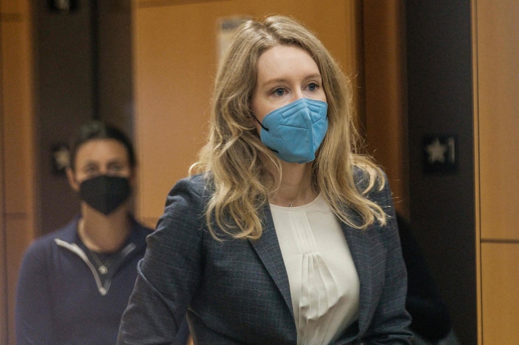 Elizabeth Holmes, the founder of blood testing company Theranos, arrives for the first day of her fraud trial in September, 2021. Photo: AFP Elizabeth Holmes, the founder of blood testing company Theranos, arrives for the first day of her fraud trial in September, 2021. Photo: AFP