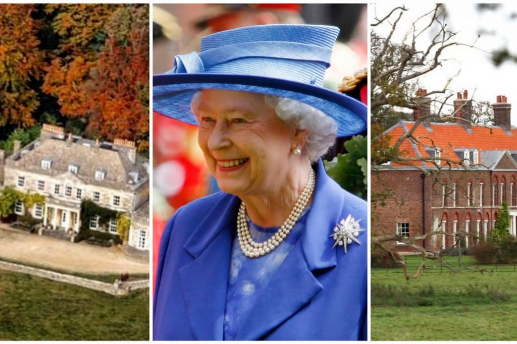 Gatcombe Park and Anmer Hall are just two properties that Queen Elizabeth gave as gifts. Photos: @peter.lyde, @theroyalstepsister/Instagram; EPA