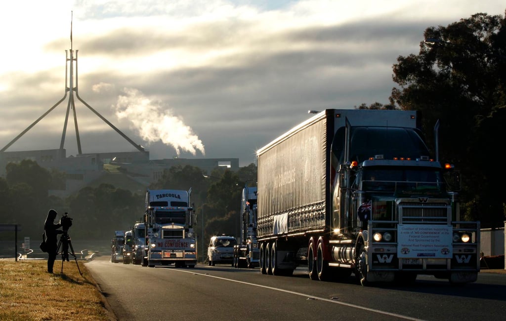 Modern diesel vehicles that form the backbone of the country’s logistics network require diesel exhaust fluid for their engines to properly function. Photo: Reuters