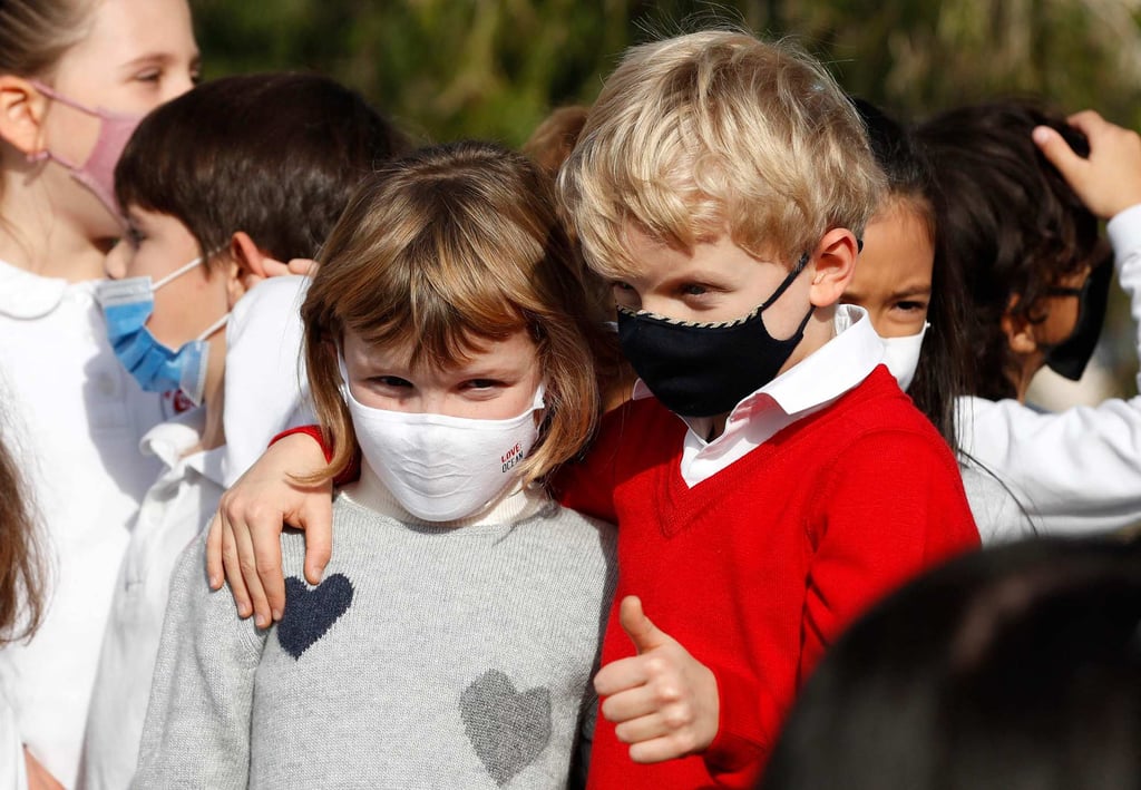 Prince Jacques and his sister Princess Gabriella, the children of Prince Albert II and Princess Charlene of Monaco, on November 24. Photo: AFP Prince Jacques and his sister Princess Gabriella, the children of Prince Albert II and Princess Charlene of Monaco, on November 24. Photo: AFP