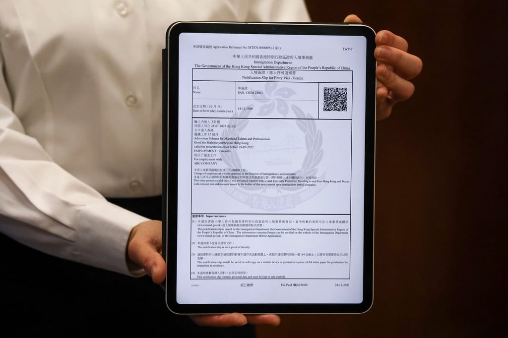 Digital immigration documents are set to replace the old passport stickers. Photo: May Tse