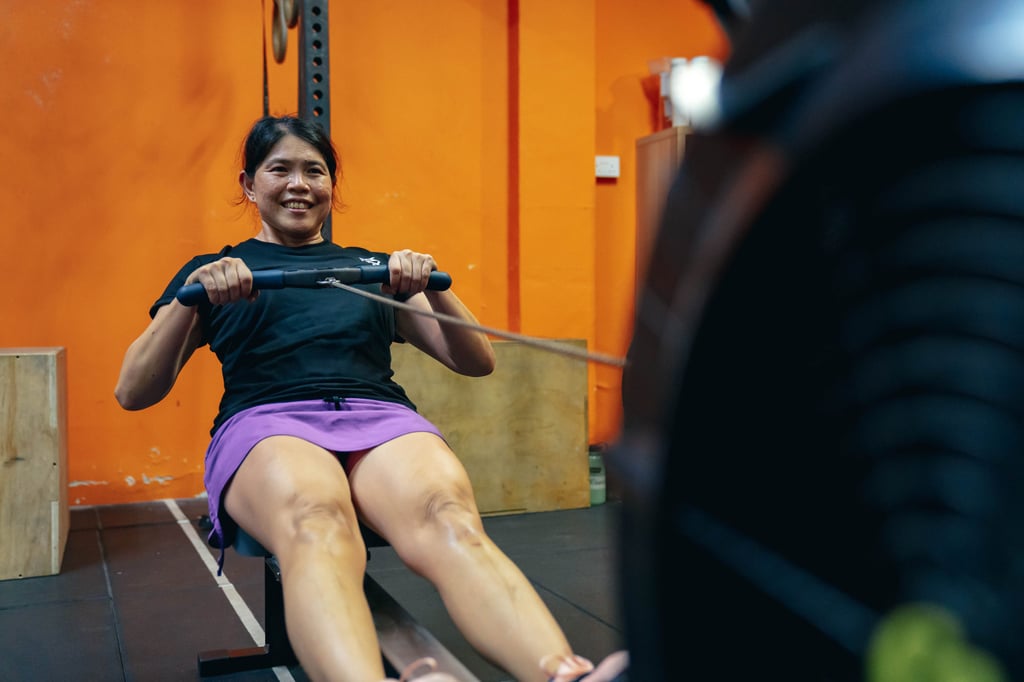 Singaporean Eunice Su-Ai, 46, goes through one of her rigorous workouts. Photo: Wilfred Low