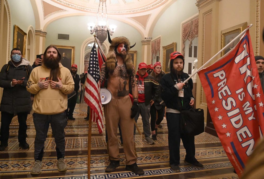 Supporters of Donald Trump inside the US Capitol in Washington on January 16. Photo: AFP Supporters of Donald Trump inside the US Capitol in Washington on January 16. Photo: AFP