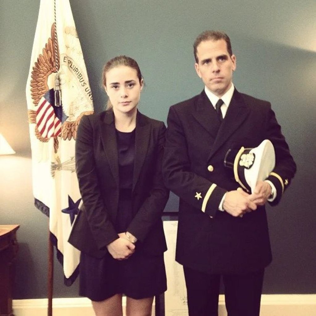 Naomi Biden with her father Hunter Biden. Photo: @naomibiden/Instagram