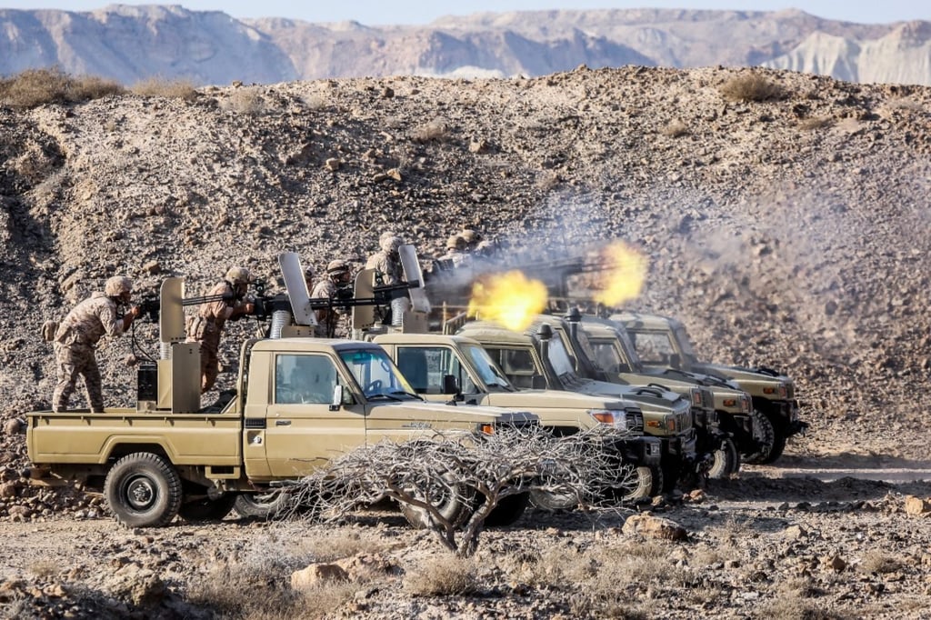 Iran’s Islamic Revolutionary Guard Corps take part in five days of military exercises in three provinces. Photo: Iran’s Revolutionary Guard via Sepah News/AFP