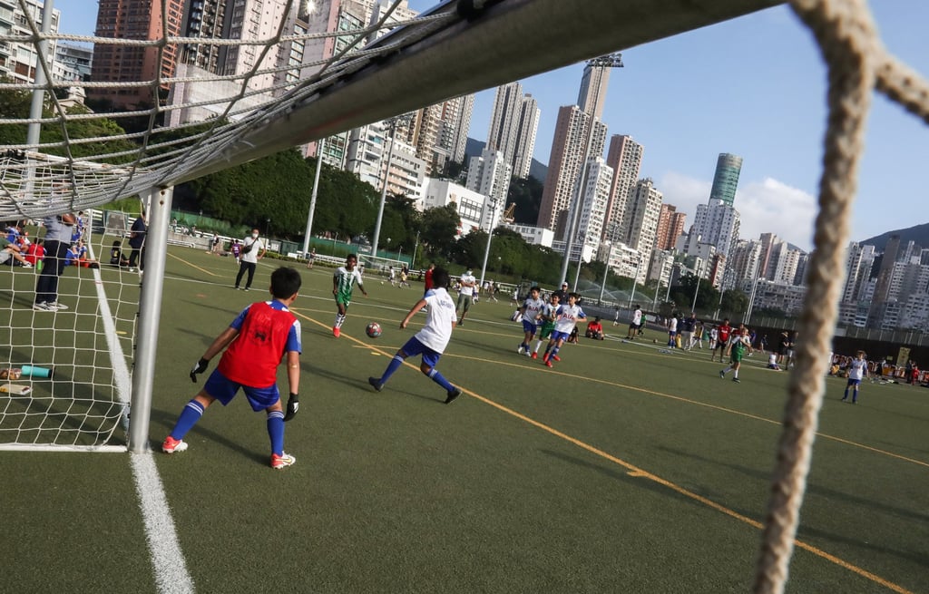 Matches for the U12 Junior Tournament and the Adult Corporate Tournament were held at Happy Valley Recreation Ground. Photo: Jonathan Wong Matches for the U12 Junior Tournament and the Adult Corporate Tournament were held at Happy Valley Recreation Ground. Photo: Jonathan Wong