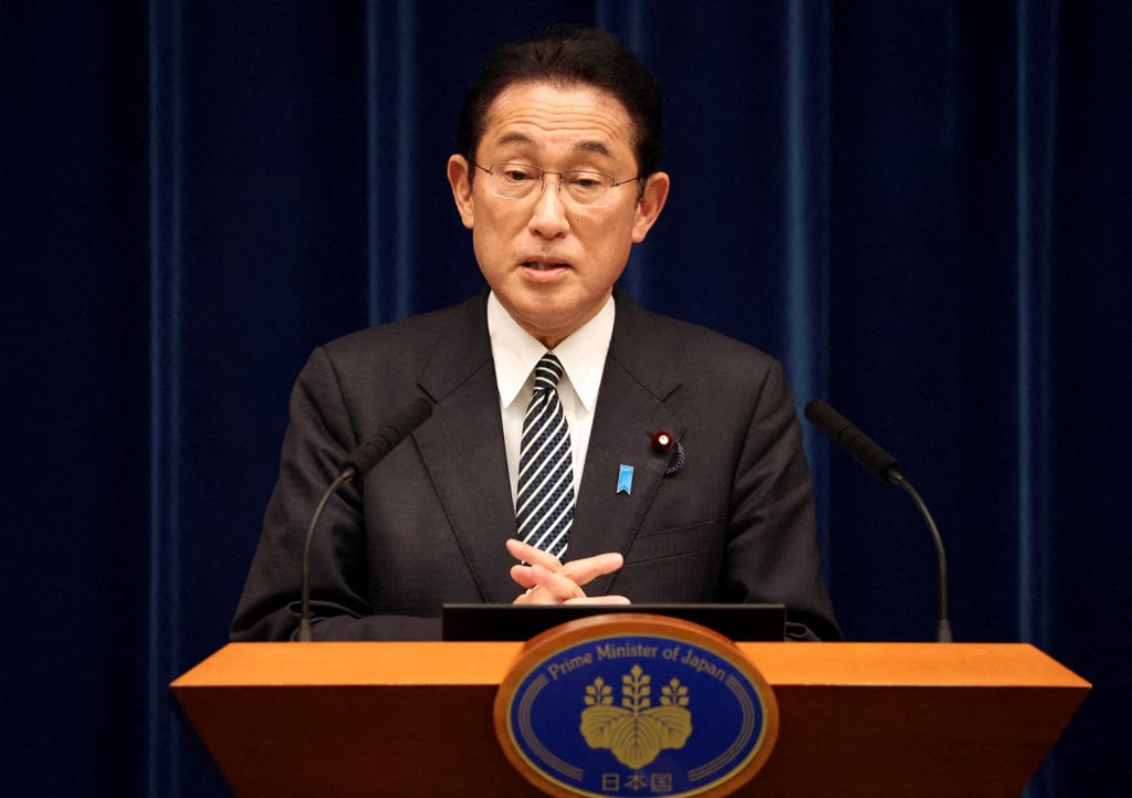 Prime Minister Fumio Kishida’s government initiated new border controls last month that ban new entries by foreigners. Photo: Pool via Reuters