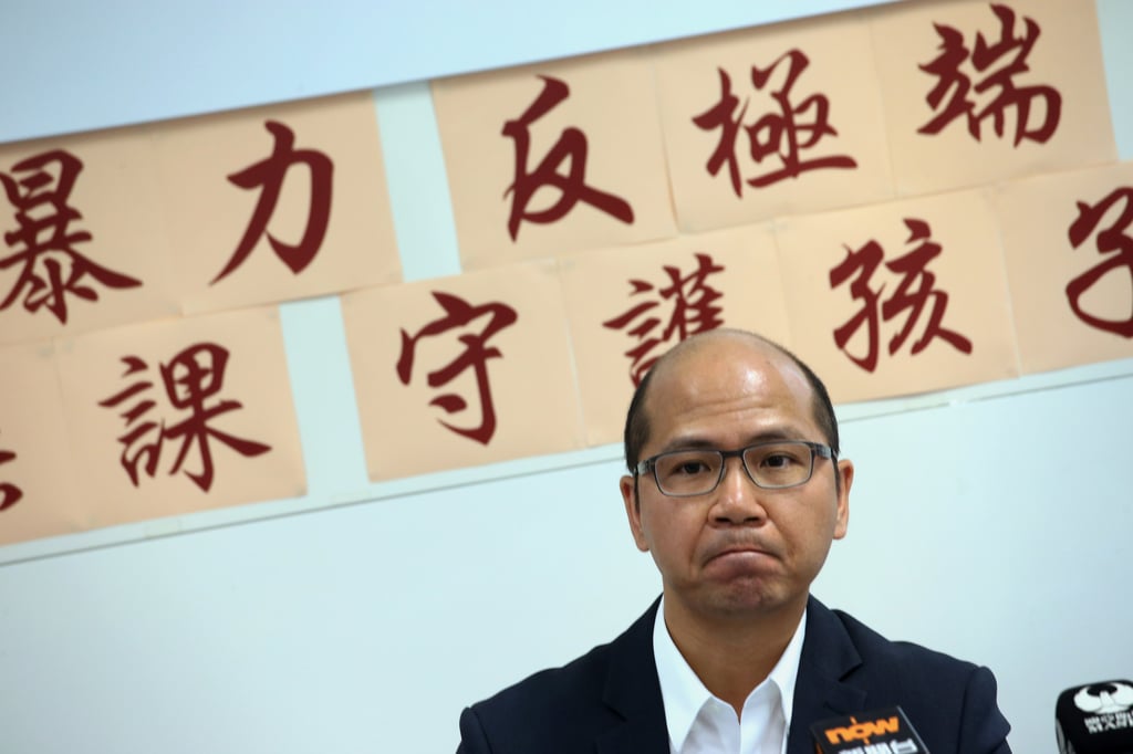 Hong Kong Federation of Education Workers Chairman Wong Kam-leung. Photo: David Wong Hong Kong Federation of Education Workers Chairman Wong Kam-leung. Photo: David Wong