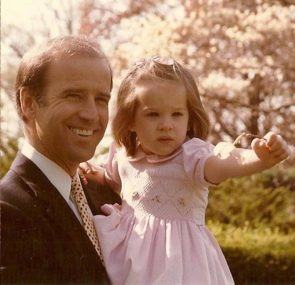 A young Ashley Biden with her parents. Photo: @drbiden/Instagram