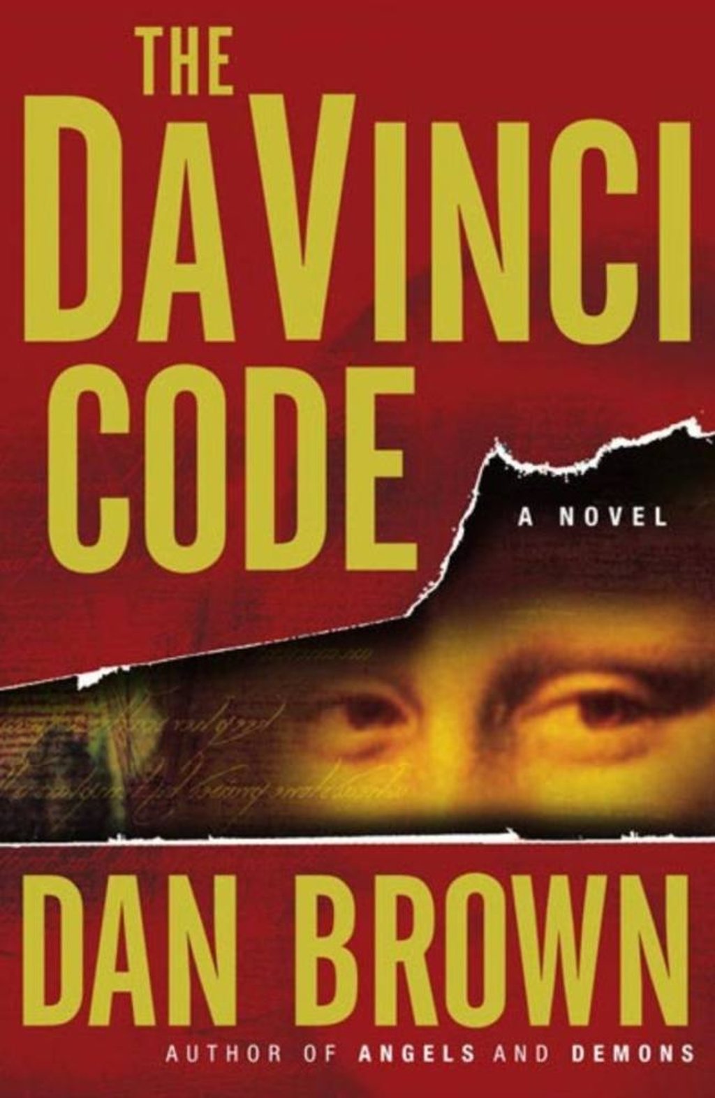 The cover of the novel The Da Vinci Code by Dan Brown.