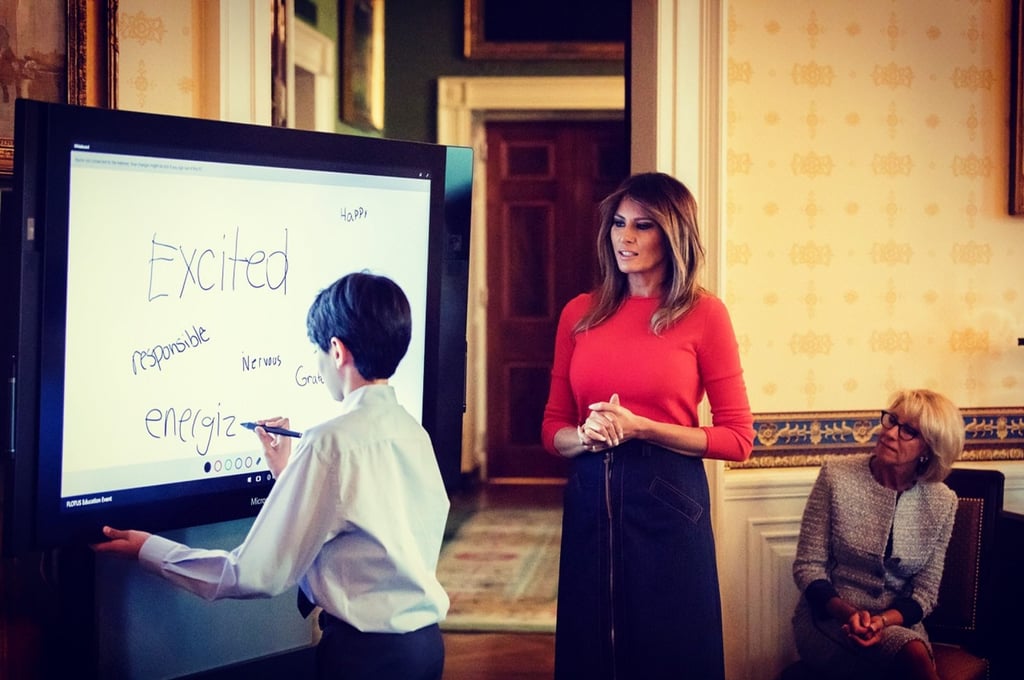 Melania Trump promoted the Be Best campaign for youth. Photo: melaniatrump.com Melania Trump promoted the Be Best campaign for youth. Photo: melaniatrump.com