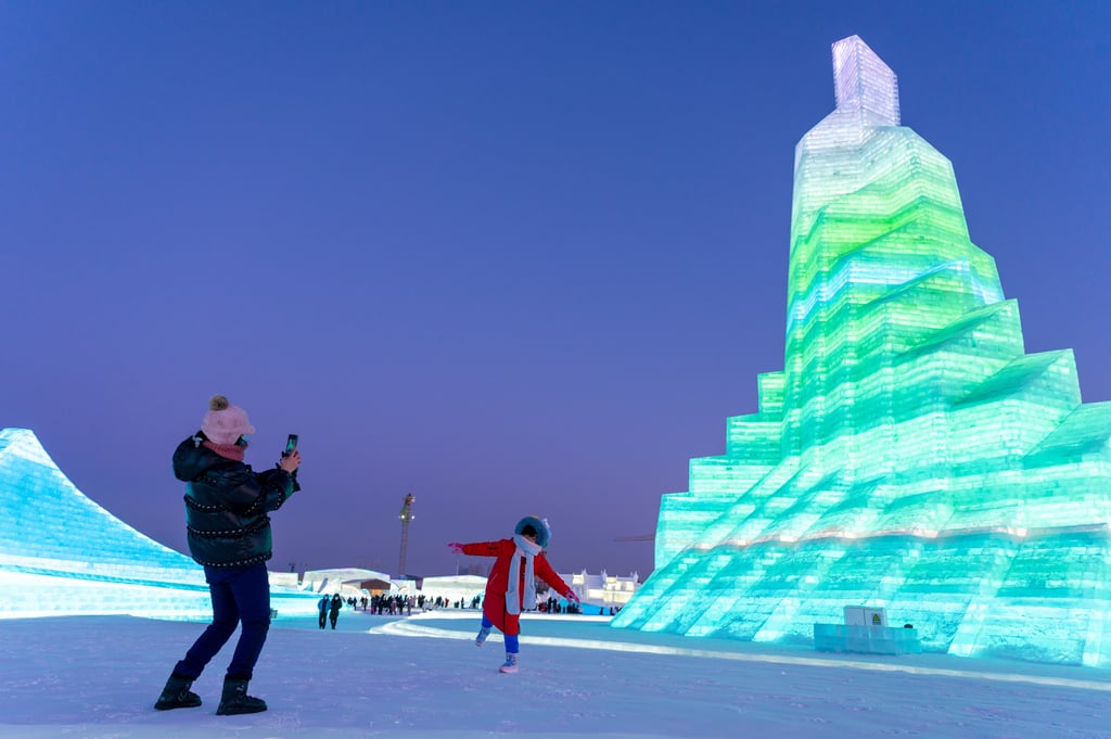 The Harbin International Ice and Snow Sculpture Festival in Harbin, Heilongjiang, northeast China is the world’s largest ice and snow festival. Photo: Getty Images