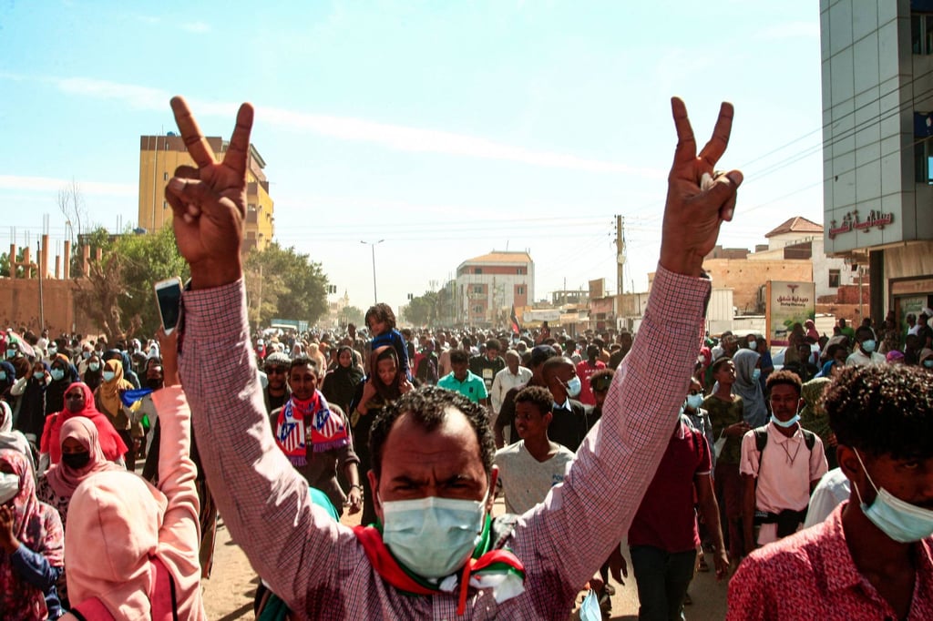 Sudanese protesters in the capital Khartoum on January 2. Photo: AFP