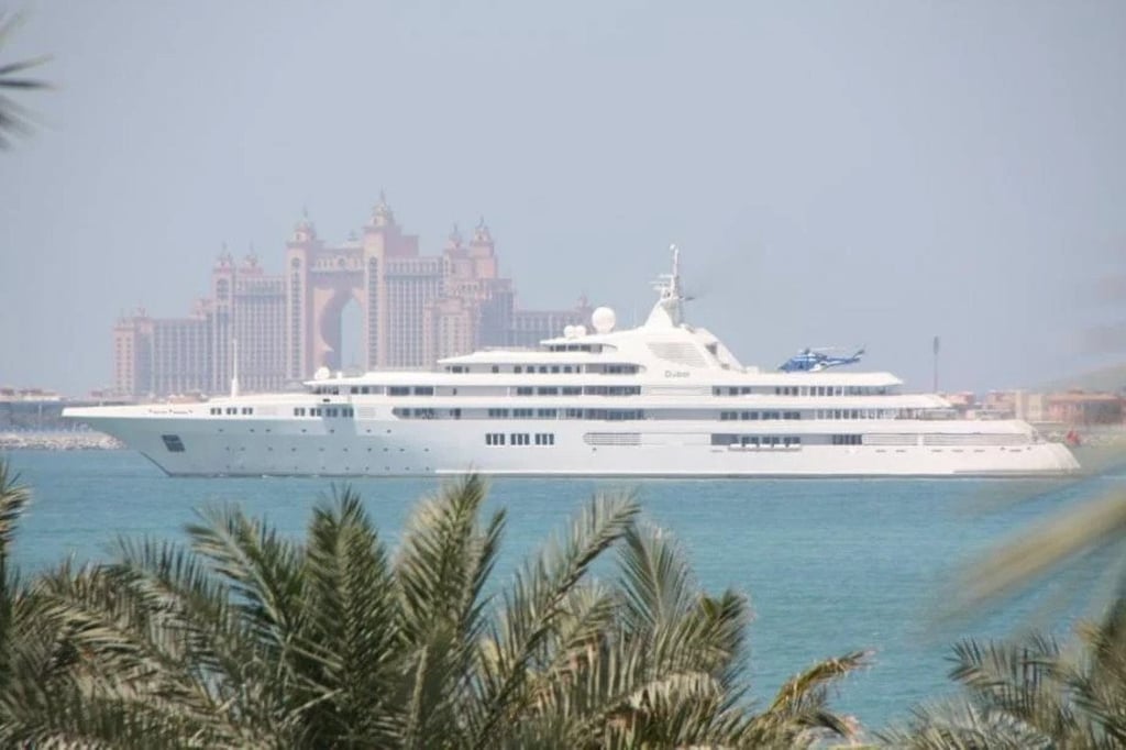 An ultra-luxury yacht named Dubai. Photo: Yachtharbour.com