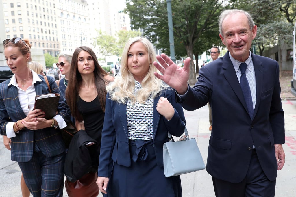 Virginia Giuffre (centre-left) and lawyer David Boies arrive for a hearing in the criminal case against Jeffrey Epstein at Federal Court in 2019. Photo: Reuters Virginia Giuffre (centre-left) and lawyer David Boies arrive for a hearing in the criminal case against Jeffrey Epstein at Federal Court in 2019. Photo: Reuters