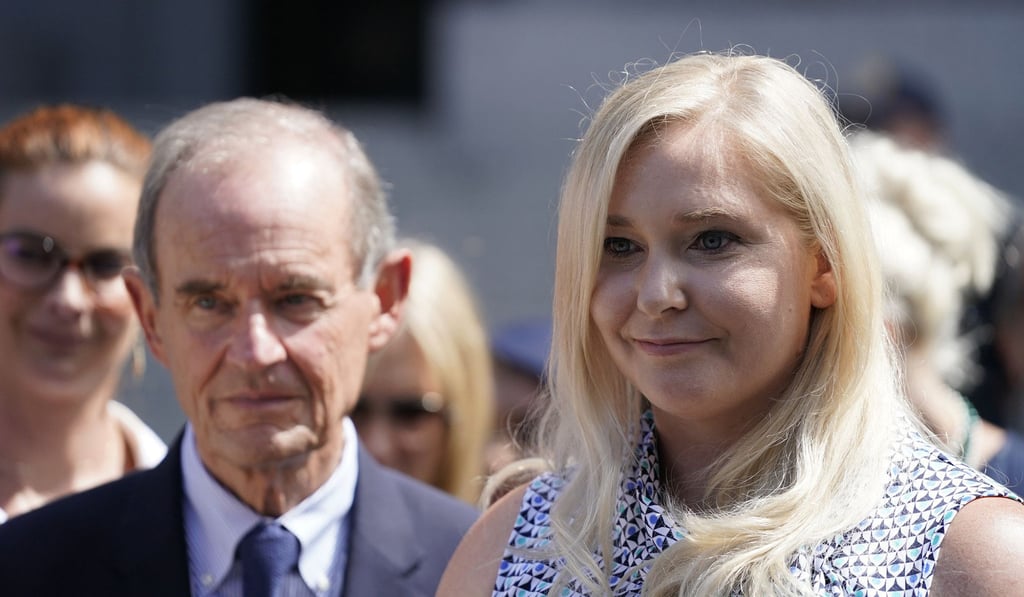 One of Jeffrey Epstein’s alleged victims, Virginia Giuffre, speaks at a news conference after a hearing in New York in August 2019. Photo: TNS One of Jeffrey Epstein’s alleged victims, Virginia Giuffre, speaks at a news conference after a hearing in New York in August 2019. Photo: TNS
