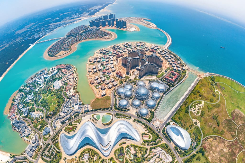 An aerial view of the Ocean Flower Island in Hainan. Photo: Shutterstock Images An aerial view of the Ocean Flower Island in Hainan. Photo: Shutterstock Images