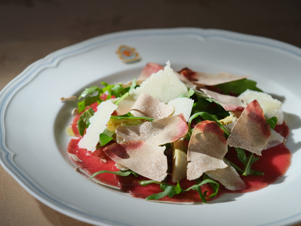 Sabatini’s colourful beef carpaccio with aged Parmesan cheese, arugula and Alba white truffle. Photo: SCMP Archive Sabatini’s colourful beef carpaccio with aged Parmesan cheese, arugula and Alba white truffle. Photo: SCMP Archive