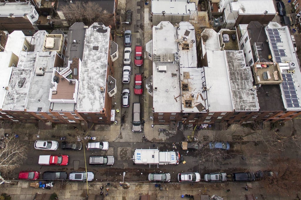 The scene of the fatal house fire in Philadelphia. Photo: TNS