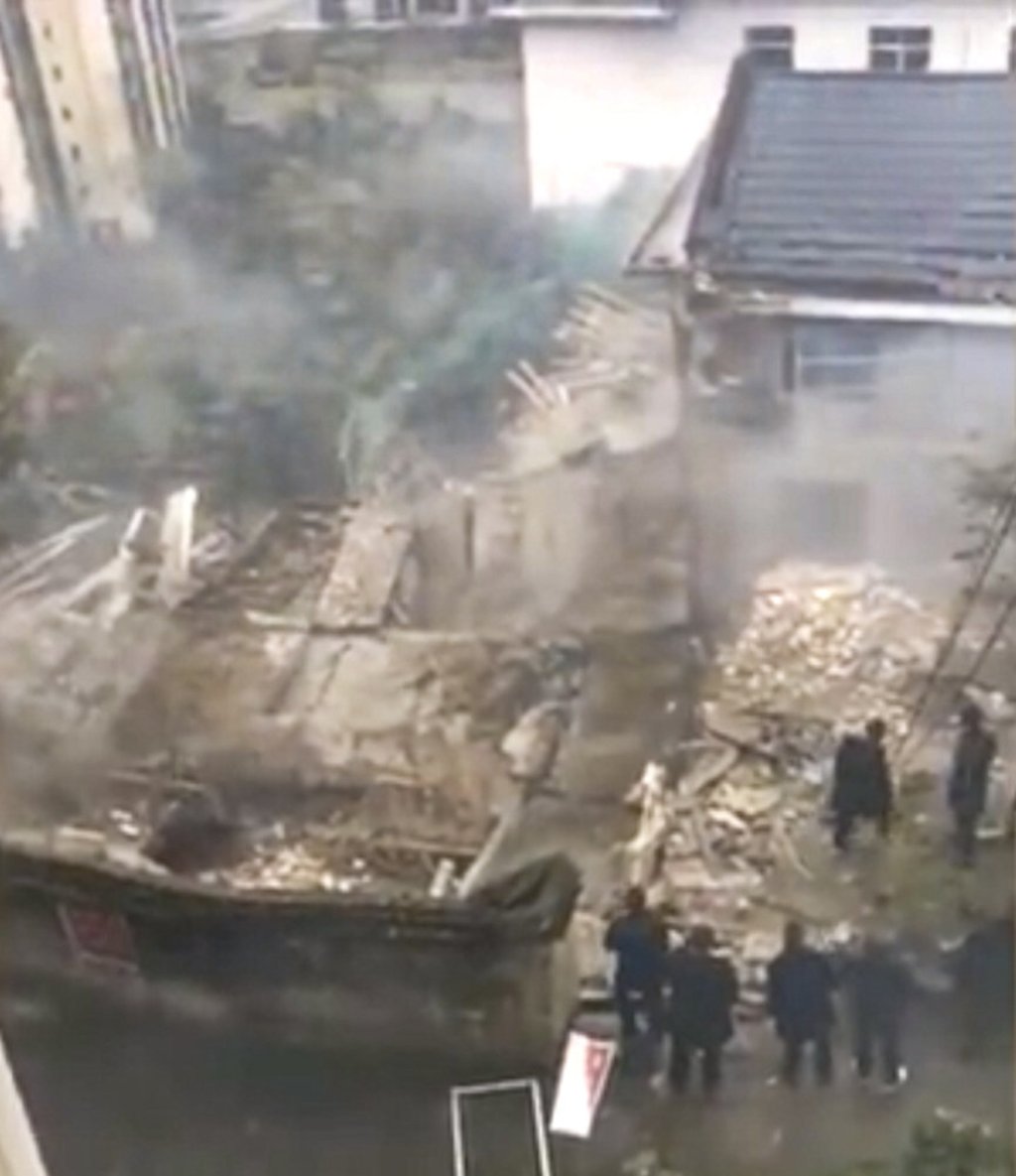 The blast erupted in a canteen in Chongqing at around noon on Friday. Photo: Weibo