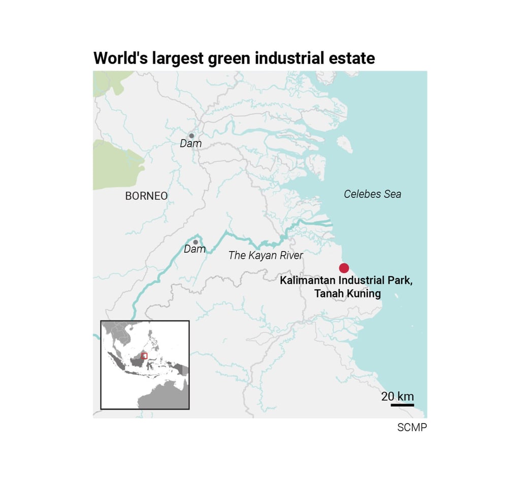 Only two of the five planned dams’ locations have been released to the public for the US$132 billion Kalimantan Industrial Park project. Image: SCMP