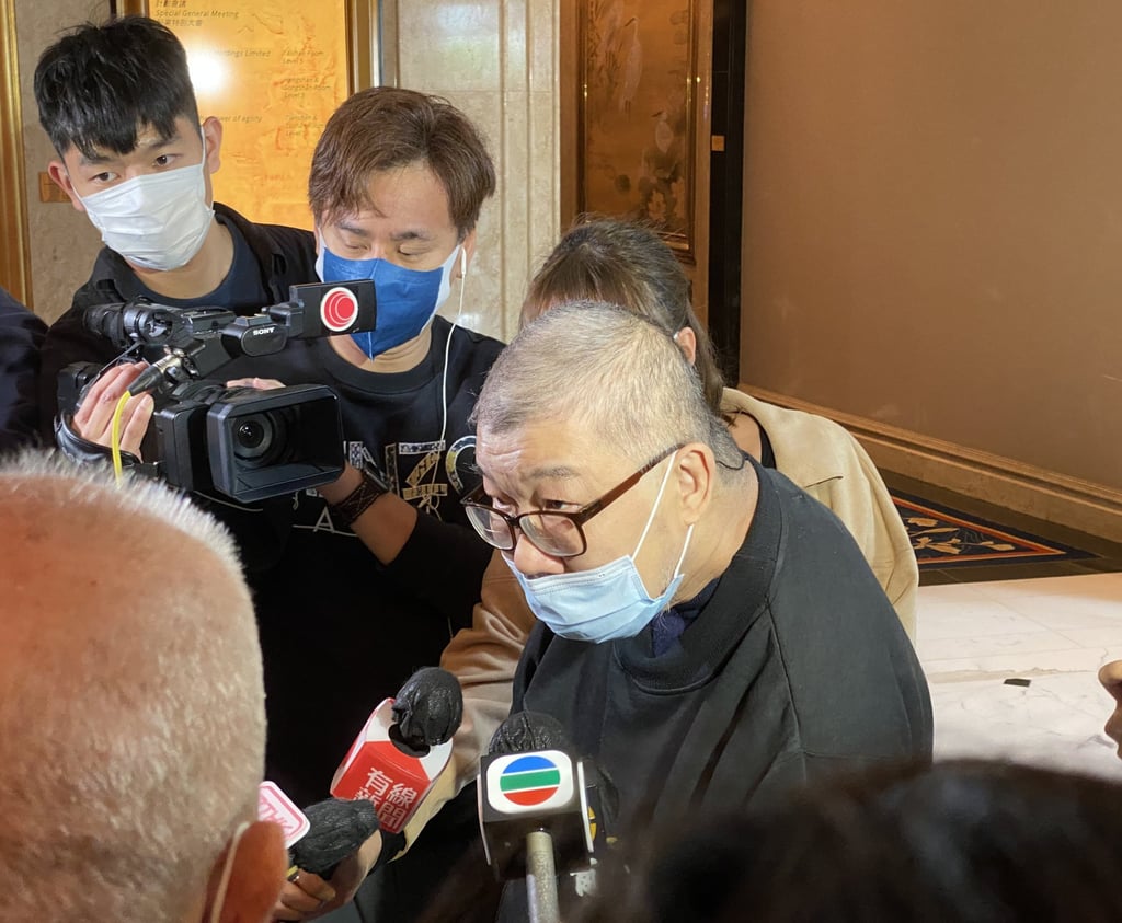 Chinese Estates is majority owned by the family of Joseph Lau Luen-hung, who is seen at the company’s shareholder meeting on December 17 last year. Photo: Lam Ka-sing Chinese Estates is majority owned by the family of Joseph Lau Luen-hung, who is seen at the company’s shareholder meeting on December 17 last year. Photo: Lam Ka-sing