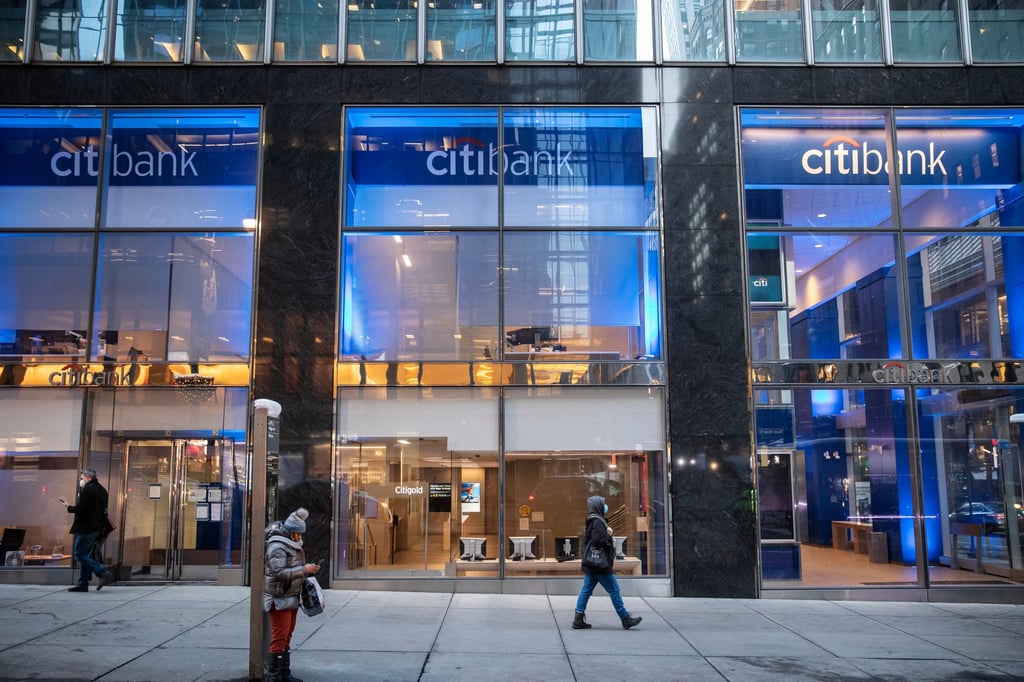 A Citibank branch in New York. Citigroup is asking all its 70,000 employees to get vaccinated. Photo: Bloomberg