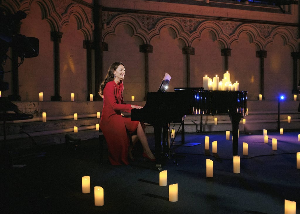 Kate, Duchess of Cambridge, performs at a Christmas carol concert at Westminster Abbey in London on Christmas Eve in 2021. Photo: AP
