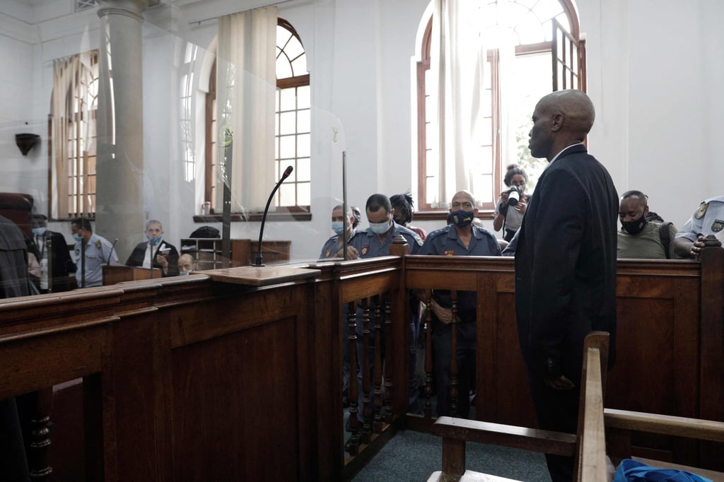 Zandile Christmas Mafe at the Magistrate Court in Cape Town on January 11, 2022. Photo: AFP