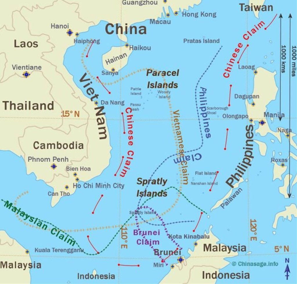 Overlapping territorial claims in the South China Sea. Photo: Handout