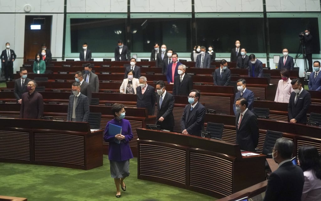 Chief Executive Carrie Lam at Legco on Wednesday. Photo: Sam Tsang