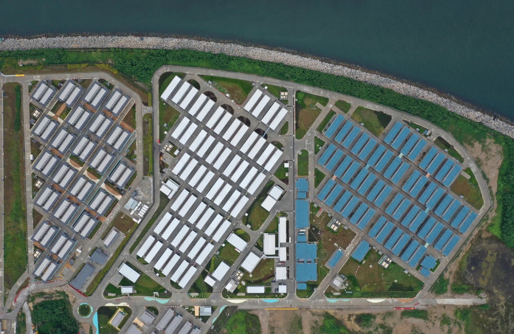 An aerial view of the Penny’s Bay quarantine centre on Lantau Island. Photo: May Tse