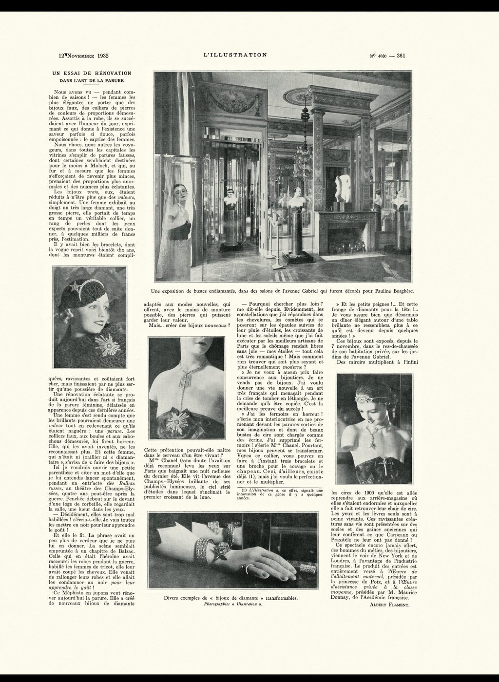 How the French fashion press reported on Chanel’s Bijoux de Diamants collection in December 1932 How the French fashion press reported on Chanel’s Bijoux de Diamants collection in December 1932