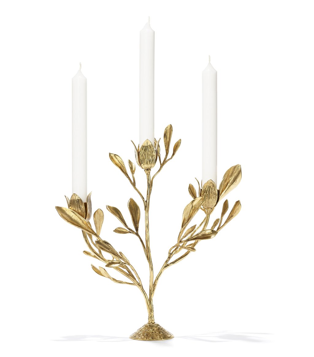 Goossens 24K gold-plated brass large foliage candelabrum, HK$14,800 (US$1,900)