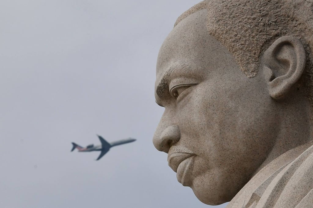 A granite statue of civil rights leader Martin Luther King Jnr is seen at his memorial in Washington, DC. Martin Luther King Day, which celebrates the January 15, 1929, birth of the civil rights icon, falls on January 17 this year. Photo: AFP A granite statue of civil rights leader Martin Luther King Jnr is seen at his memorial in Washington, DC. Martin Luther King Day, which celebrates the January 15, 1929, birth of the civil rights icon, falls on January 17 this year. Photo: AFP