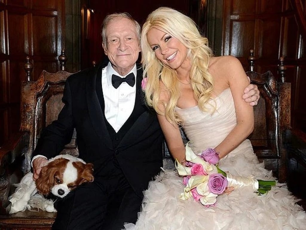 Hugh and Crystal Hefner during their wedding. Photo: @hughhefner/Instagram Hugh and Crystal Hefner during their wedding. Photo: @hughhefner/Instagram