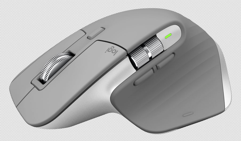 The Logitech MX Master 3 mouse.