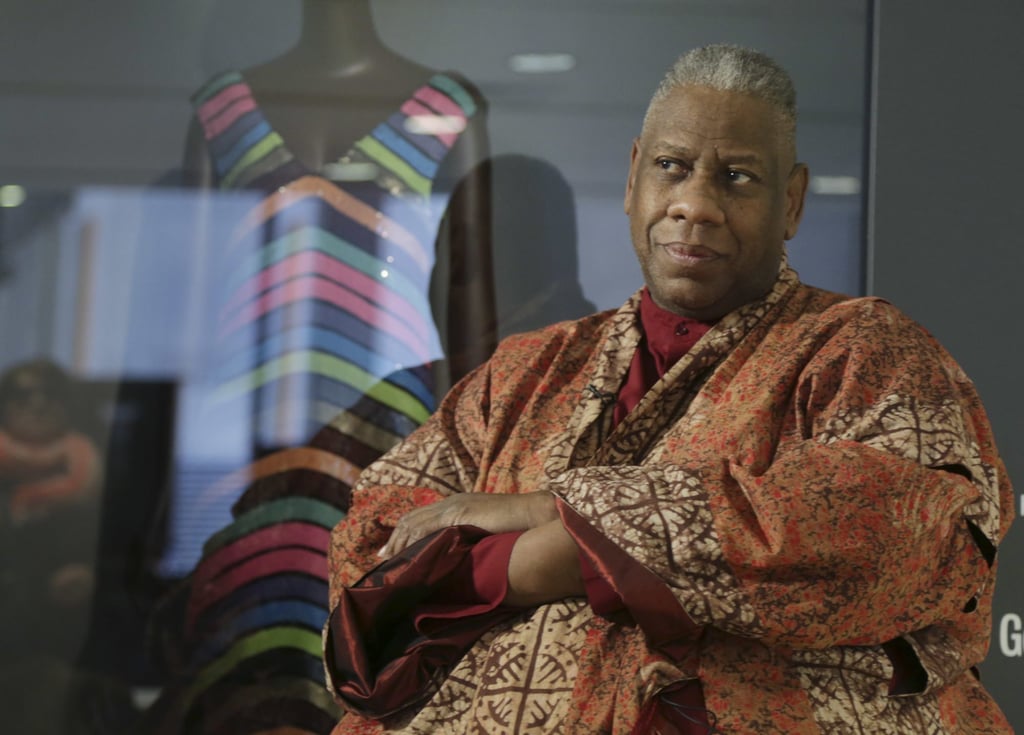 André Leon Talley, a former editor at large for Vogue, speaks to a reporter at the opening of the Black Fashion Designers exhibit at the Fashion Institute of Technology in New York, in December 2016. Photo: AP Photo André Leon Talley, a former editor at large for Vogue, speaks to a reporter at the opening of the Black Fashion Designers exhibit at the Fashion Institute of Technology in New York, in December 2016. Photo: AP Photo