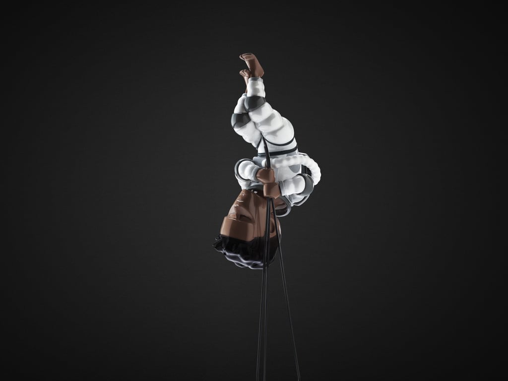 A close up of the astronaut in Distant Bliss, a sculpture featuring “an explorer in a world whose gravity doesn’t quite make sense”, according to its creators, artist duo coarse.