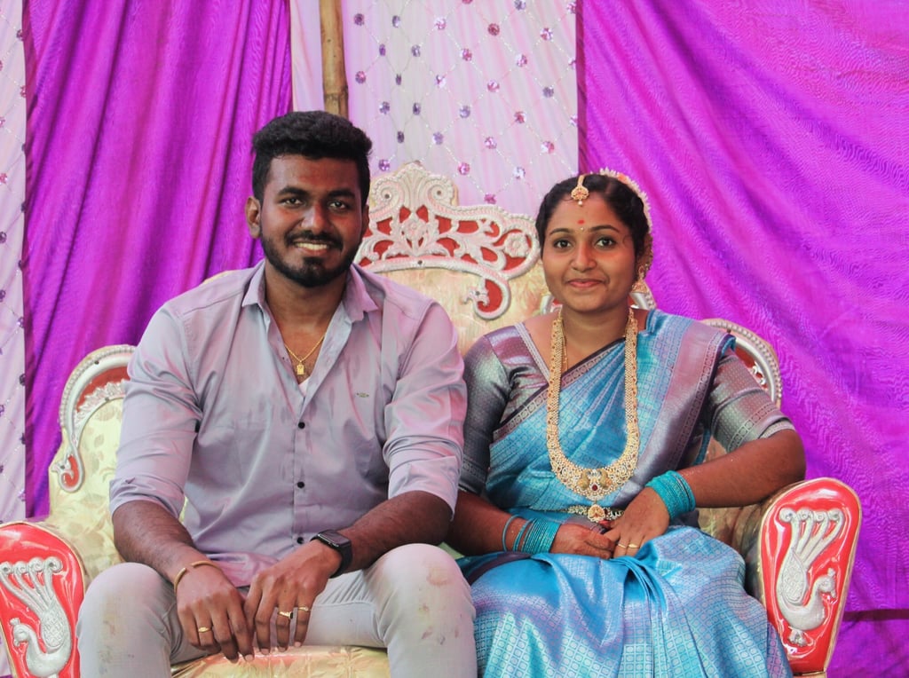 Dinesh S. P. and his fiancé Janaganandhini Ramaswamy. Photo: Handout